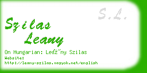 szilas leany business card